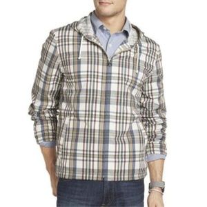 IZOD Plaid Full-Zip Jacket Midnight Size L New